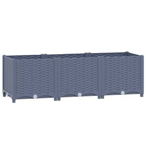 vidaXL Arriate polipropileno 120x40x38 cm