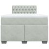 vidaXL Cama box spring con colch&oacute;n terciopelo gris claro 120x200 cm