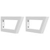 vidaXL Soportes estante de lavabo 2 unidades trapecio acero blanco
