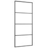 vidaXL Puerta corredera con set herrajes vidrio ESG aluminio 90x205 cm