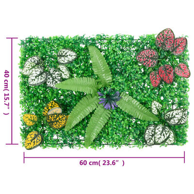  vidaXL Valla de plantas artificiales 6 uds verde 40x60 cm