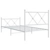 vidaXL Estructura cama sin colchón con estribo metal blanco 90x200 cm