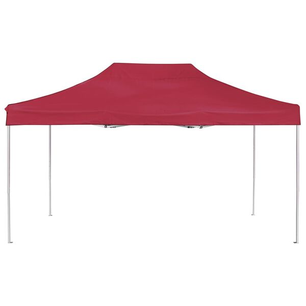 vidaXL Carpa plegable profesional de aluminio rojo vino tinto 4,5x3m