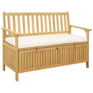 vidaXL Banco de almacenamiento 2 -Seater 120 x 63 x 84 cm Rectangular