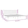 vidaXL Estructura cama sin colchón con cabecero metal negro 183x213 cm