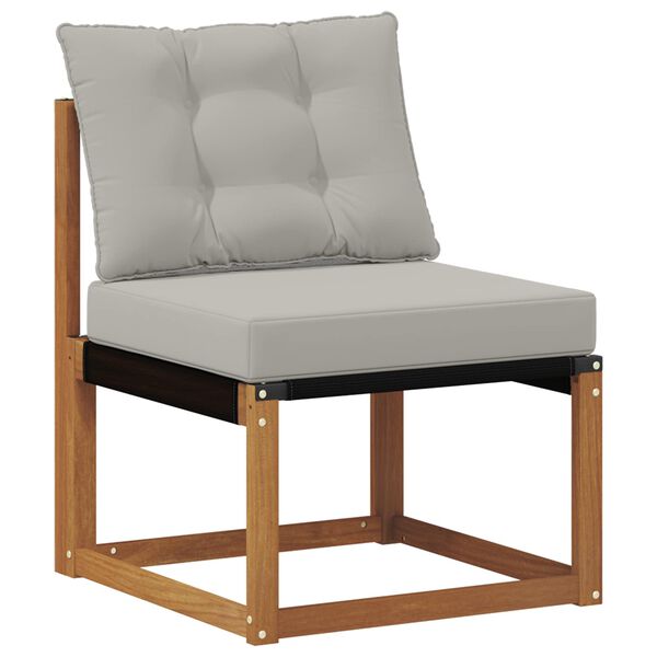 vidaXL Conjunto de sof&aacute;s de exterior 4 pcs Gris Natural y Claro