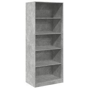 vidaXL Armario de madera de ingenier&iacute;a gris hormig&oacute;n 80x50x200 cm