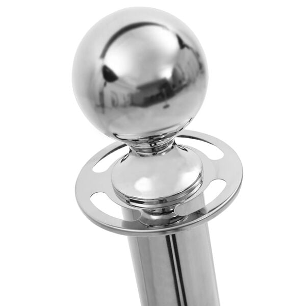 vidaXL Barrera portátil de colas VIP 3 pzas acero inoxidable plateado