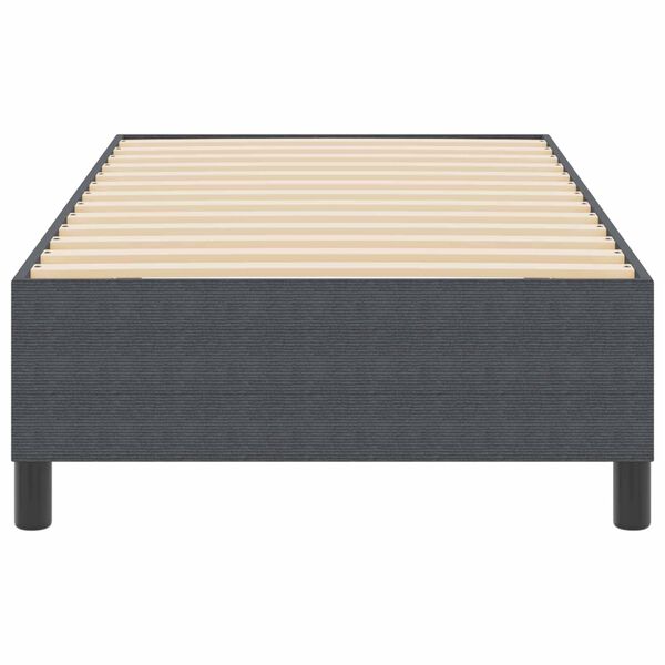 vidaXL Cama tipo Box Spring Gris oscuro 80 x 200 cm Telas de pana