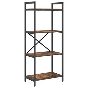 vidaXL Estante de libros 4 niveles 56 x 34 x 133,5 cm Roble ahumado