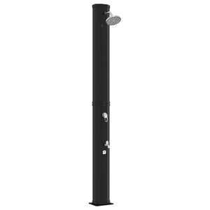 vidaXL Ducha solar con cabezal de ducha y grifo 40 l Negro