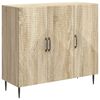 vidaXL Aparador Roble Sonoma 89 x 34,5 x 80 cm Madera de Ingenier&iacute;a