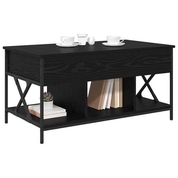 vidaXL Mesa de Caf&eacute; Roble Negro 100 x 55 x 48.5 cm