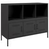 vidaXL Aparador acero negro 100,5x39x79 cm