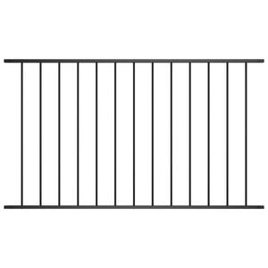 vidaXL Panel de valla Woerden de acero con recubrimiento en polvo, 163x75 cm, negro