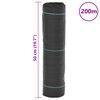 vidaXL Membrana para malezas PP negra 0,5x200 m