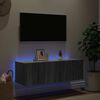 vidaXL Mueble de TV de pared con luces LED gris Sonoma 100x35x31 cm