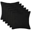 vidaXL Funda de almohada 6 pcs HOUTEN Negro 30 x 30 cm Boucl&eacute;