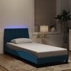 vidaXL Estructura de cama con LED sin colch&oacute;n Hanko terciopelo azul 80x200 cm