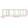 vidaXL Gallinero de madera de pino impregnada 1,5x6x1,5 m