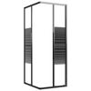 vidaXL Cabina de ducha a rayas ESG negra 90x70x180 cm