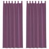 vidaXL Cortinas de gasa con trabillas 2 uds morado 140x260 cm