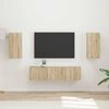 vidaXL Conjunto de mueble de TV 4 pcs Roble Sonoma