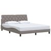 vidaXL Estructura de cama sin colchón tela gris taupe 160x200 cm