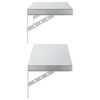 vidaXL Estantes de pared 2 uds acero inoxidable plateado 75x23,5 cm