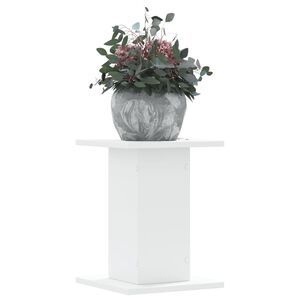 vidaXL Soportes de plantas 2 uds madera ingenier&iacute;a blanco 30x30x40 cm