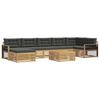 vidaXL Conjunto de sof&aacute;s de exterior 8 uds. Blanco y Antracita