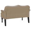 vidaXL Banco Chesterfield Capuchino 120.5 x 65 x 75 cm Cuero sintético