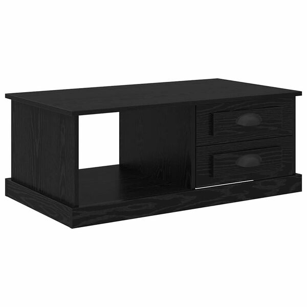 vidaXL Mesa de Caf&eacute; Roble Negro 90 x 50 x 35 cm Madera de ingenier&iacute;a