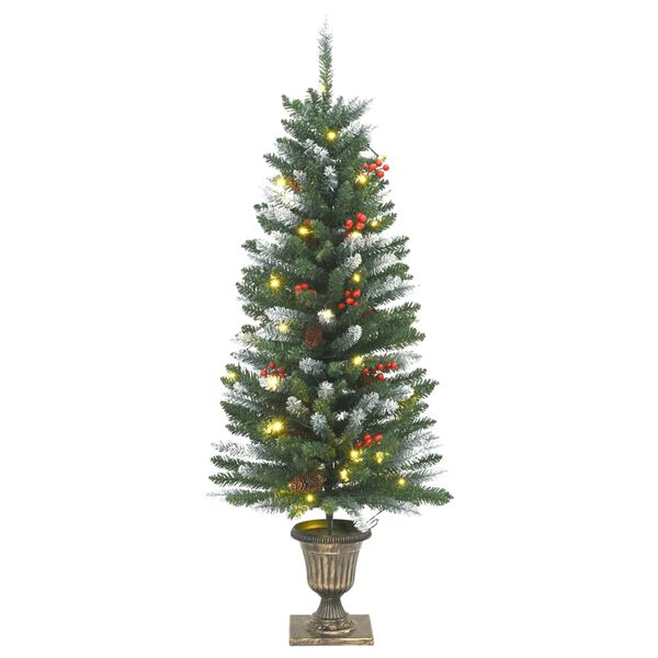 vidaXL &Aacute;rboles Navidad artificiales 2 uds 100 LED verde blanco 120 cm