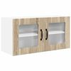 vidaXL Armario de vidrio de pared PORTO Roble Sonoma 80 x 31 x 40 cm