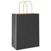 vidaXL Bolsas de papel con asas 50 uds negra 21x11x28 cm