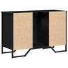 vidaXL Gabinete de Lavabo Otro con puerta Roble Negro 91 x 35 x 60 cm