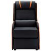 vidaXL Sill&oacute;n reclinable de cuero sint&eacute;tico negro y naranja