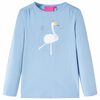 Camiseta infantil de manga larga azul claro 140