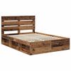 vidaXL Estructura de cama con cabecera Madera vieja 140 x 190 cm