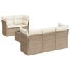 vidaXL Juego de sof&aacute;s jard&iacute;n con cojines 6 pzas rat&aacute;n sint&eacute;tico beige