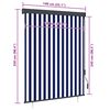 vidaXL Estor enrollable de exterior azul y blanco 140x250 cm