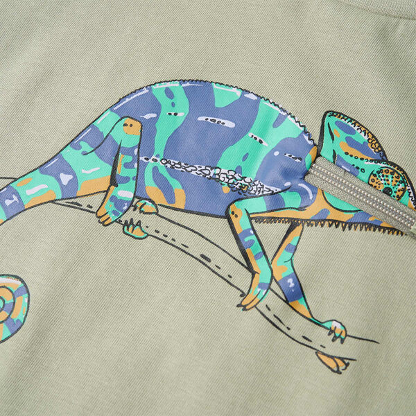 Camiseta infantil de manga corta caqui claro 104