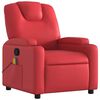 vidaXL Sillón de masaje reclinable cuero sintético rojo