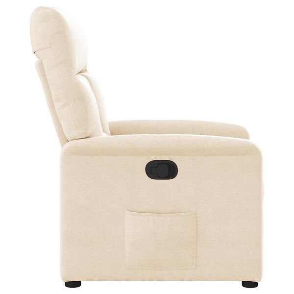 vidaXL Sill&oacute;n reclinable tela de microfibra beige