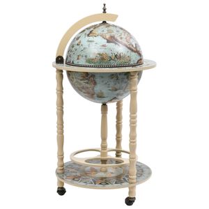 vidaXL Mueble bar de bola del mundo madera de eucalipto azul