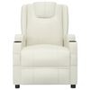 vidaXL Sill&oacute;n elevable de cuero sint&eacute;tico blanco crema