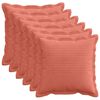 vidaXL Funda de almohada 6 uds. HOUTEN Rojo Naranja 30 x 30 cm pana