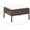 vidaXL Set muebles de jard&iacute;n 8 piezas y cojines rat&aacute;n sint&eacute;tico marr&oacute;n