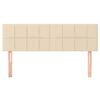 vidaXL Cabeceros tela crema 144x5x78/88 cm